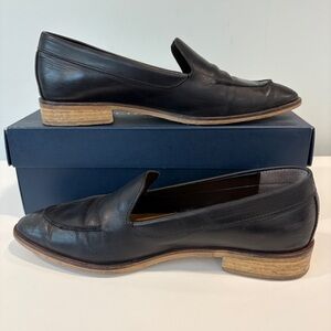 Everlane Modern Black Loafers Size 8.5 Wooden‎ Sole